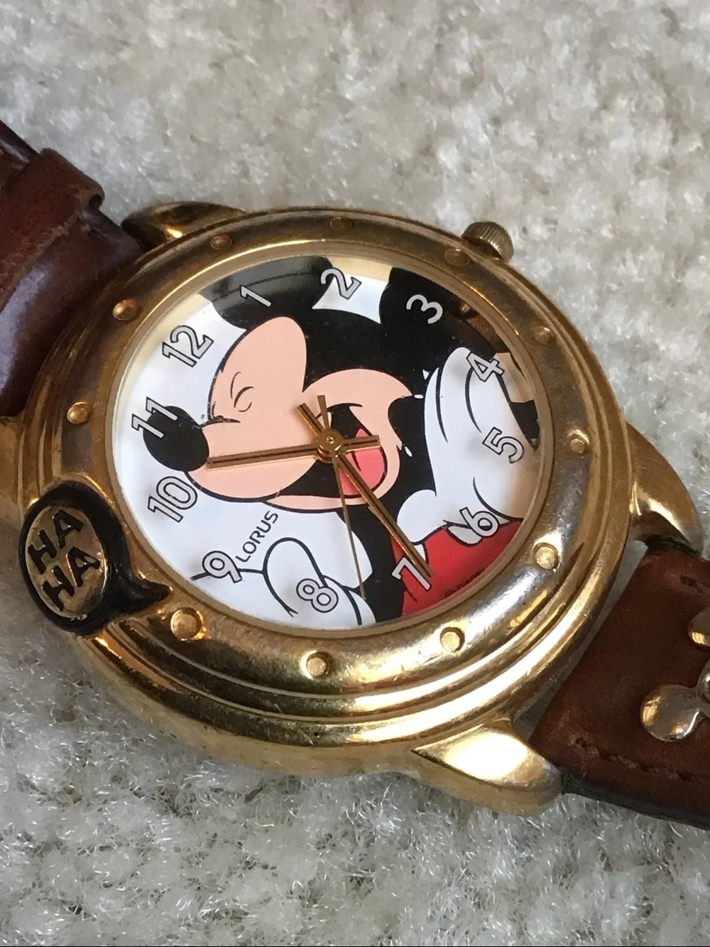 Vintage Lorus Laughing Mickey Mouse Watch V528-X001